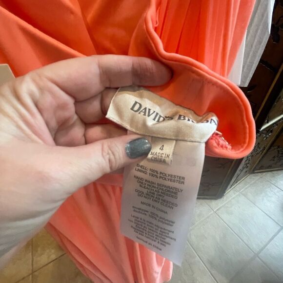 Coral 🪸 Dress! David’s Bridal Coral Reef Dress – Size 4 (NWT, $119 Retail) - Picture 4 of 9